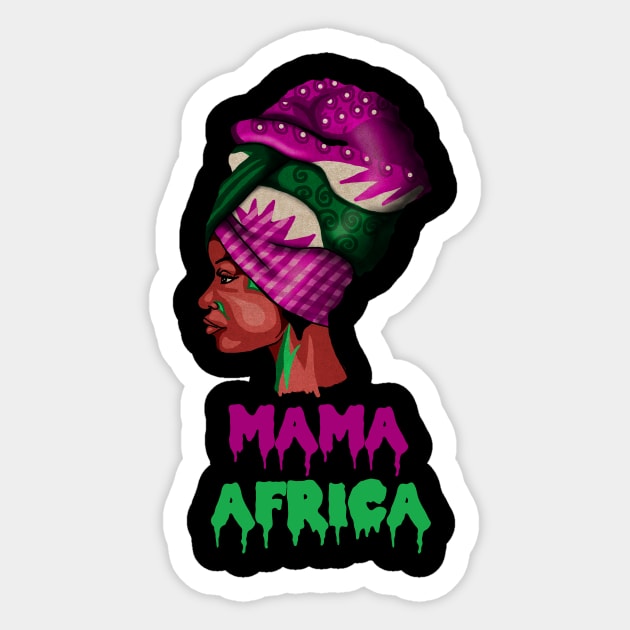 Mama Africa, Proud African Woman Sticker by dukito